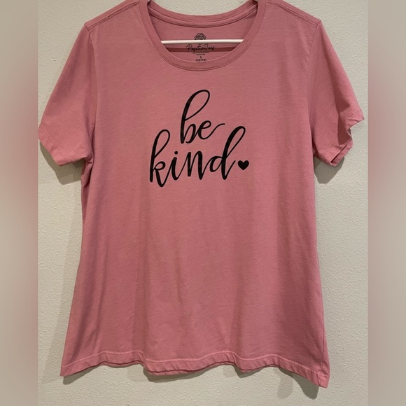 Pink Be Positive tee shirt.  Size L - Picture 1 of 4